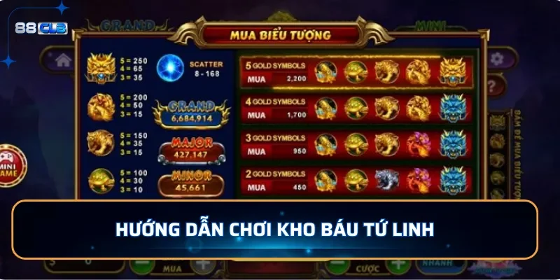 Hướng dẫn chơi nổ hũ Kho Báu Tứ Linh cho thành viên 88CLB